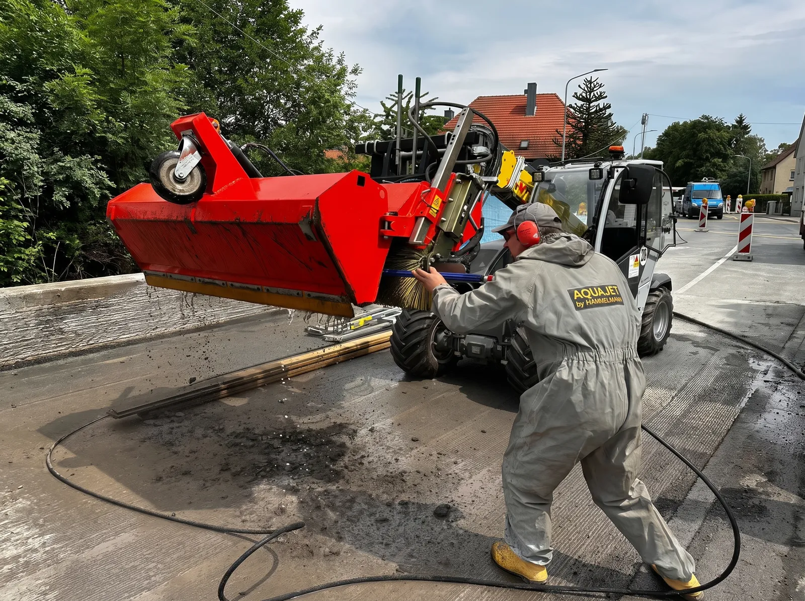 Höchstdruck-Wasserstrahlen zum Betonabtrag